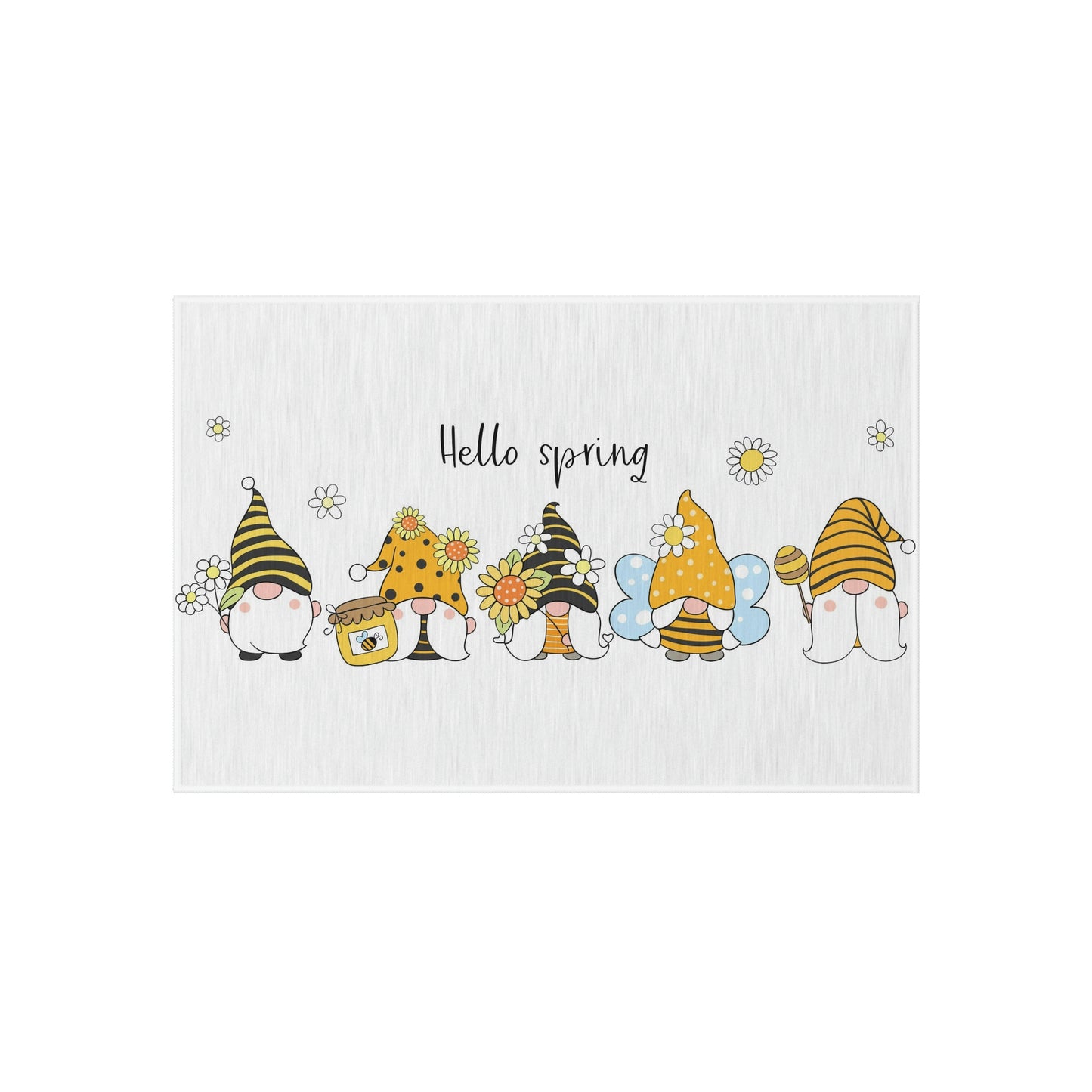 Hello Spring Gnomes - Outdoor Rug